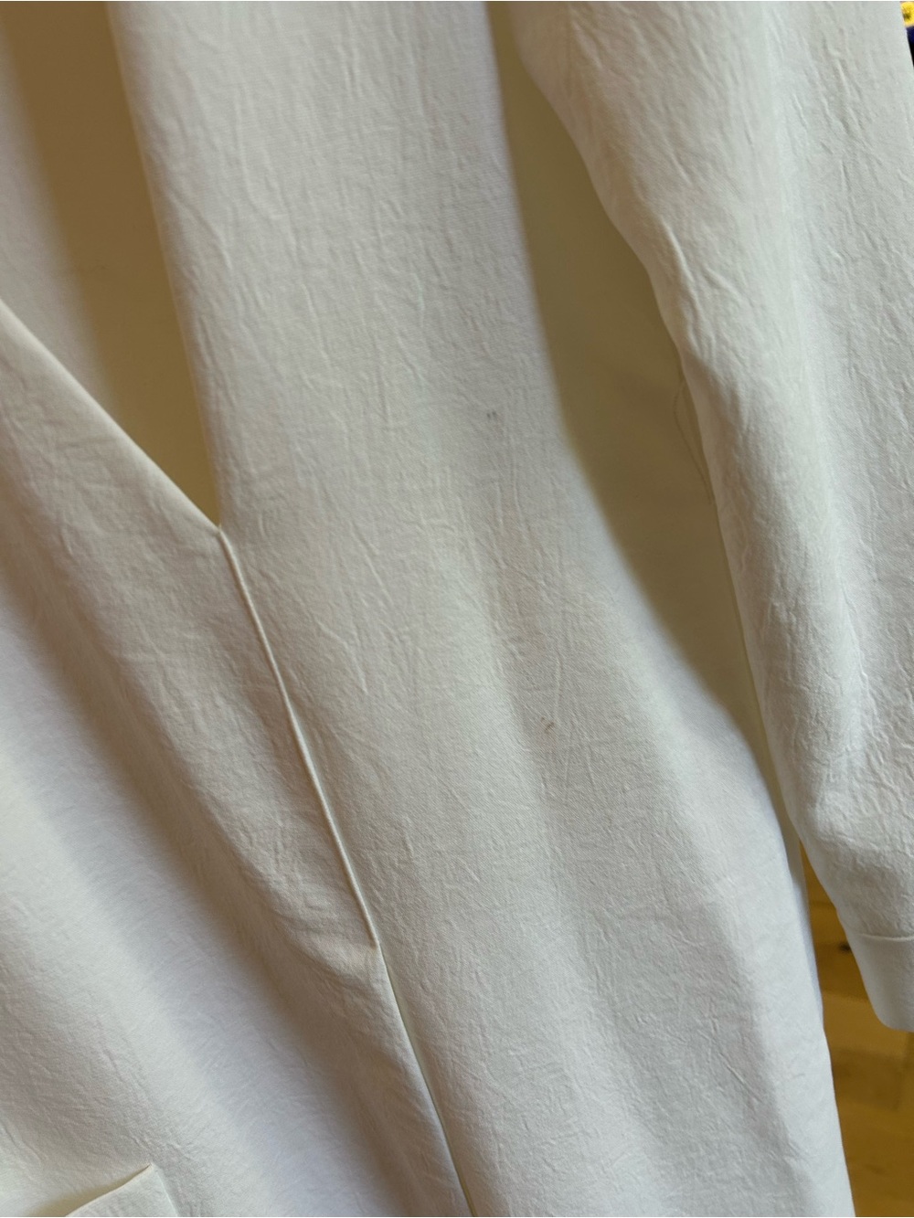 TIBI Drape Twill Wrap Dress in White - Picture 11 of 16